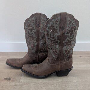 Ariat Women's Round Up Western Boot- Wood 8.5